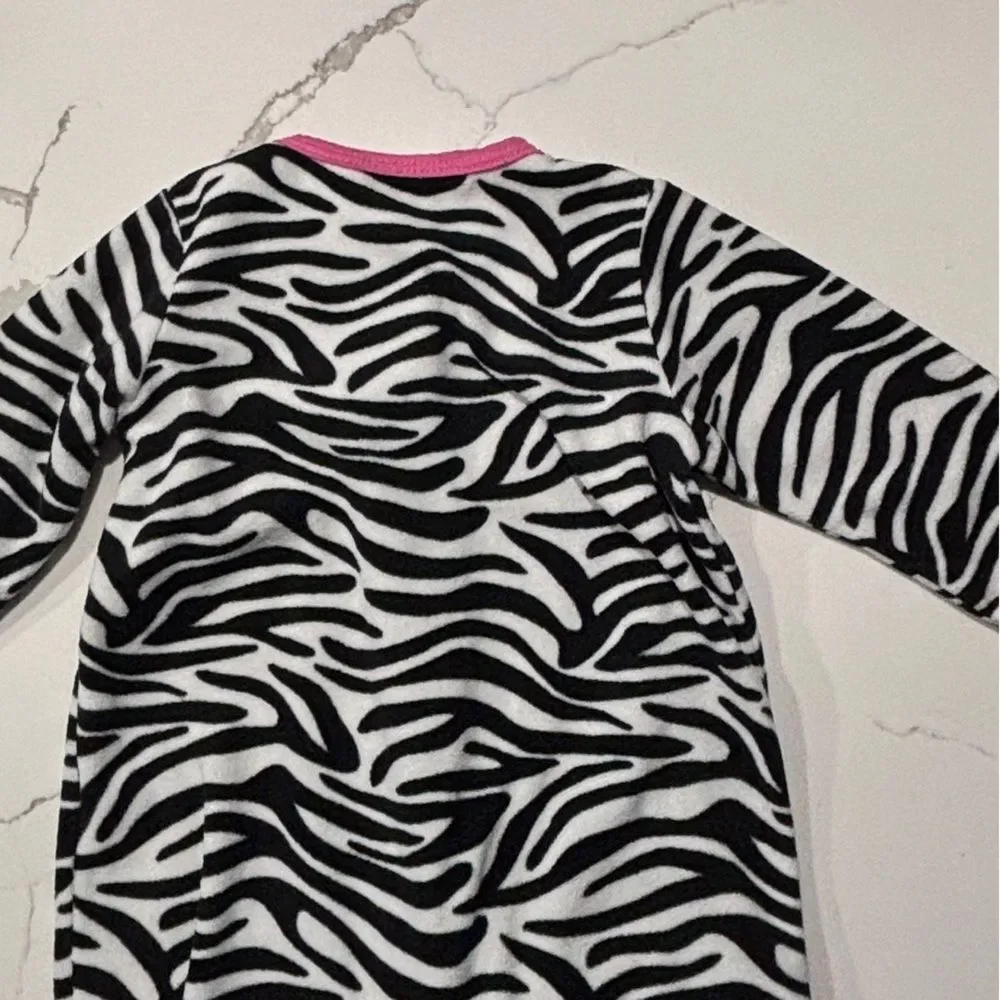 Carter's | Infant Baby Girls Footed Fleece Zebra Print Sleeper Pajamas Footie 6M
